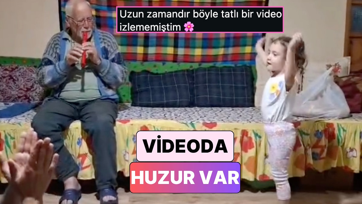 Dedesinin flütüyle dans eden minik kız herkesi büyüledi