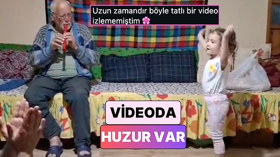Dedesinin Çaldığı Flüt Eşliğinde Dans Eden Minik Kızın Sevimli Anları İzleyenlerin İçini Isıttı