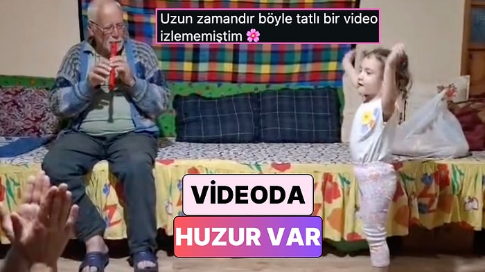 Dedesinin Çaldığı Flüt Eşliğinde Dans Eden Minik Kızın Sevimli Anları İzleyenlerin İçini Isıttı