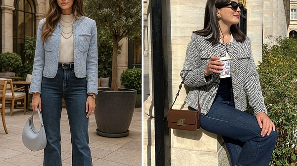 5. Tweed ceket ve jean pantolon eşleştirmelisin.