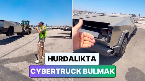 Tamir Edilip Kullanılır mı? ABD'de Hurdalıkta Çalışan Bir Türk İki Adet Tesla Cybertruck'ı Paylaştı
