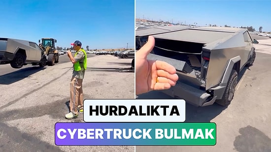Tamir Edilip Kullanılır mı? ABD'de Hurdalıkta Çalışan Bir Türk İki Adet Tesla Cybertruck'ı Paylaştı