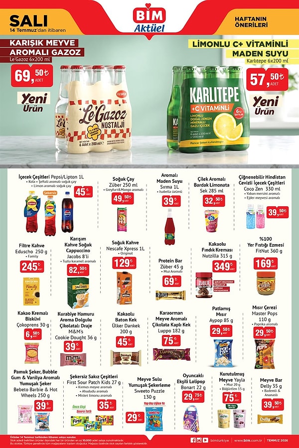 Le'Gazoz Karışık Meyve Aromalı Gazoz 6x200 ml 69,50 TL