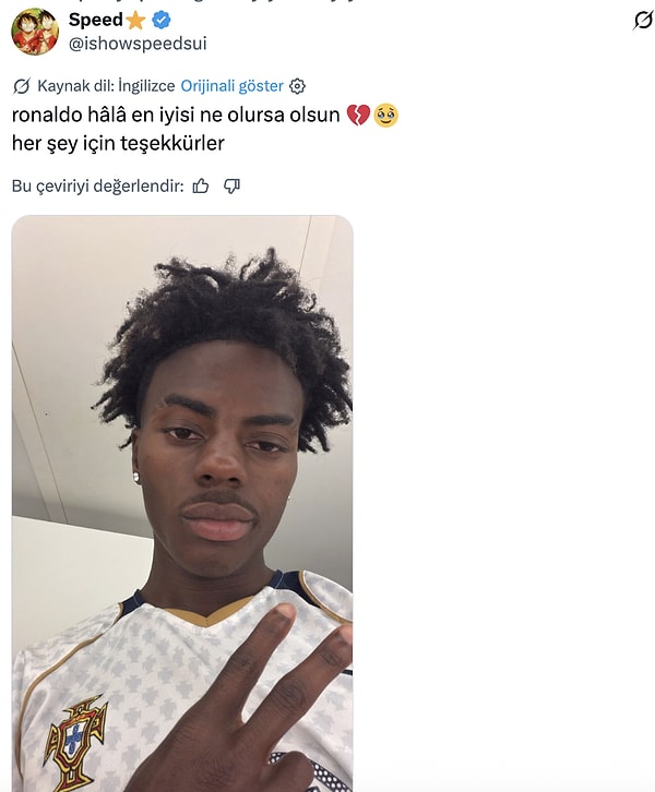 Cristiano Ronaldo hayranlığıyla bilinen IShowSpeed geçtiğimiz gün İspanya'nın Portekiz'i elediği Dünya Kupası maçını yerinde izledi.