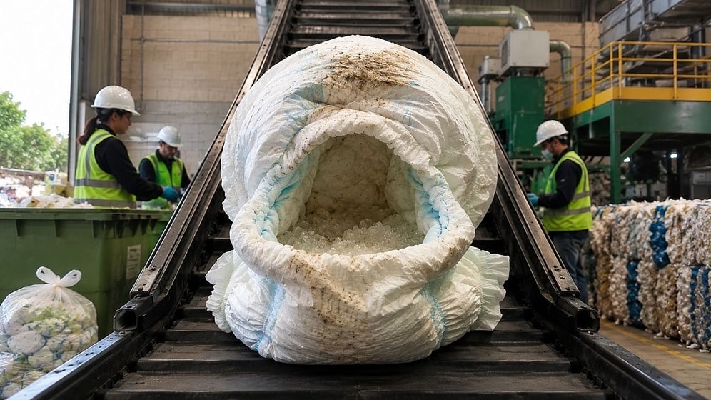 Project Turns Used Baby Diapers Into Recycled Material