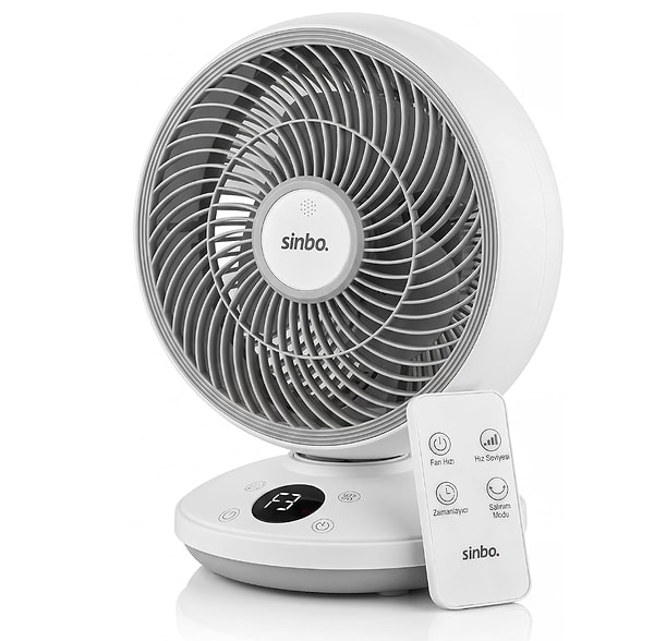 Sinbo Otomatik Salınımlı Masaüstü Vantilatör 1.669,00 TL yerine %24 indirimle net 1.269,00 TL!