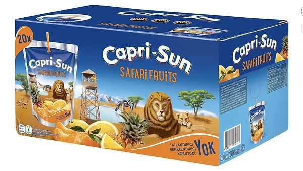 Capri-Sun Safari Portakal Ananas Mandalina Aromalı 20x200 ml hızlı satan sepet avantajıyla net 357,38 TL!