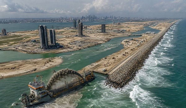 Okyanustan kazanılan alanda yeni bir şehir kuruluyor