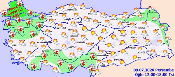 Meteoroloji sağanak yağış için saat verdi.