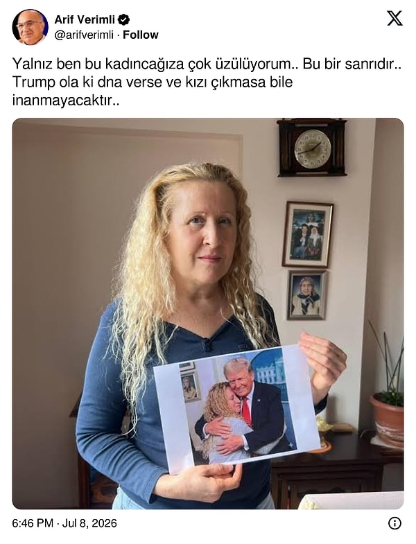 Psikiyatrist Arif Verimli, Trump'ın kızı olduğunu iddia eden Necla Özmen'in yaşadığı durumu açıkladı.