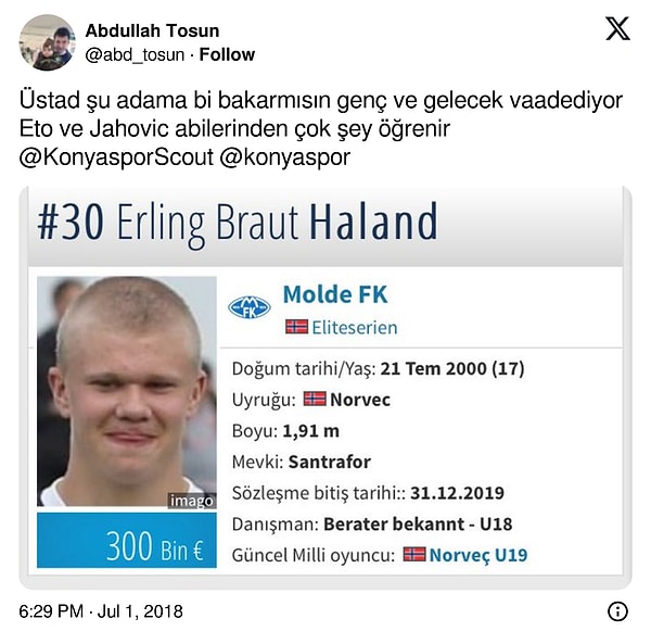 Ancak Norveçli golcü başka bir yeşil beyazlı takıma önerilmişti bile.