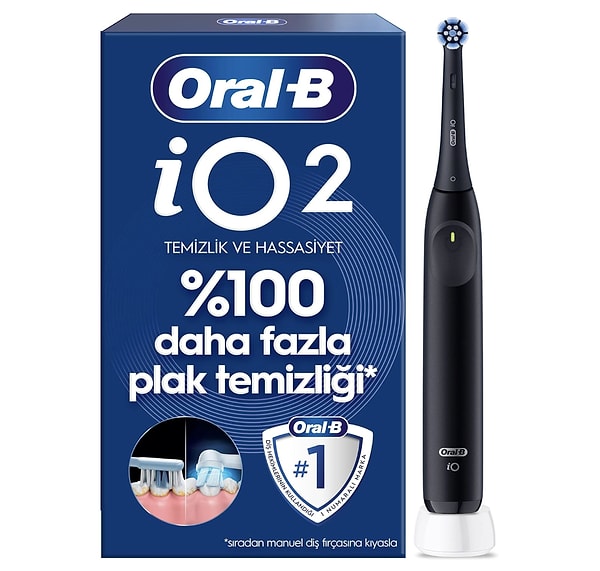 Oral-B iO2 Siyah Şarjlı Diş Fırçası, günün en dikkat çeken sepet kolaylığıyla net 2.399,20 TL!