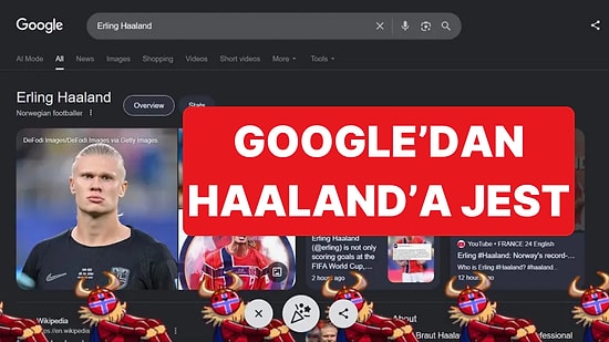 Google'dan Erling Haaland Sürprizi: Google'ın Haaland Doodle'ı Beğeniyle Karşılandı