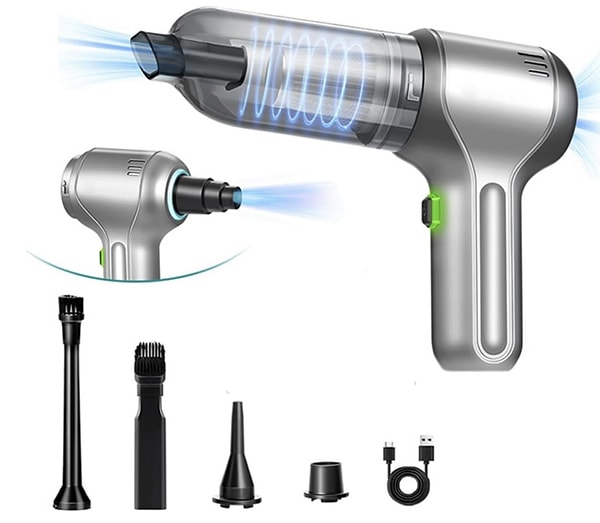 Enshall Technology 3'ü 1 Arada Şarjlı Mini Araç Süpürgesi, yılın en düşük fiyatıyla net 657,06 TL!