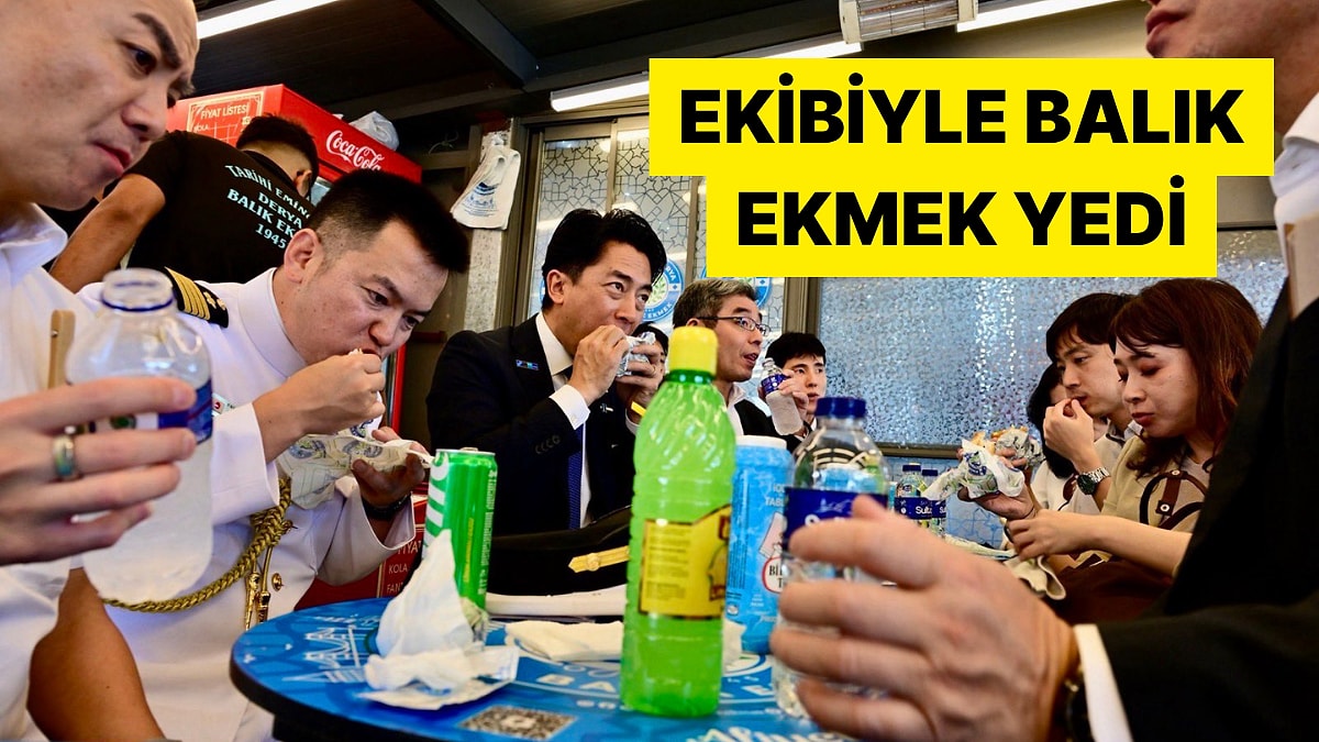 Japonya Savunma Bakanı Koizomi Şinciro İstanbul'da Balık Ekmek Yerken Görüntülendi