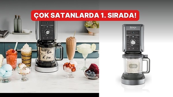 Günün Fırsatı: Ninja CREAMi Deluxe 10-in-1 Dondurma ve Frozen Makinesi İndirimde!