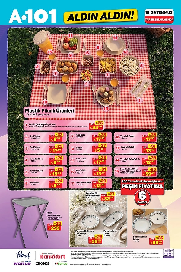 Plastik Piknik Ürünleri