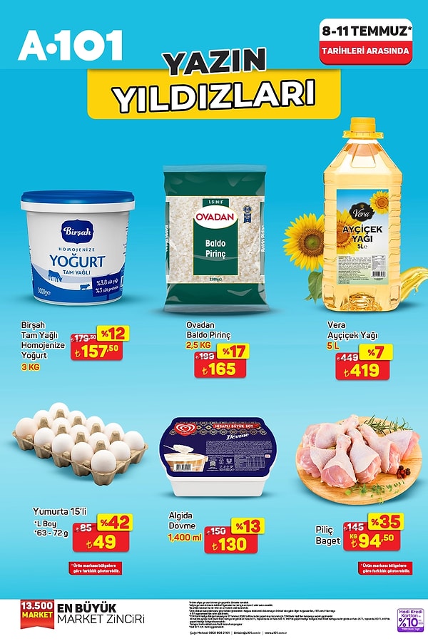 Vera Ayçiçek Yağı 5 L 419 TL