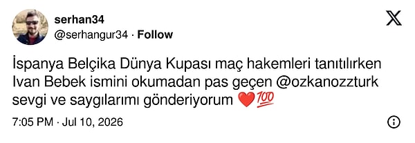 Okan Öztürk'e destek de gecikmedi. Sosyal medyadan Öztürk'e sevgi seli vardı.
