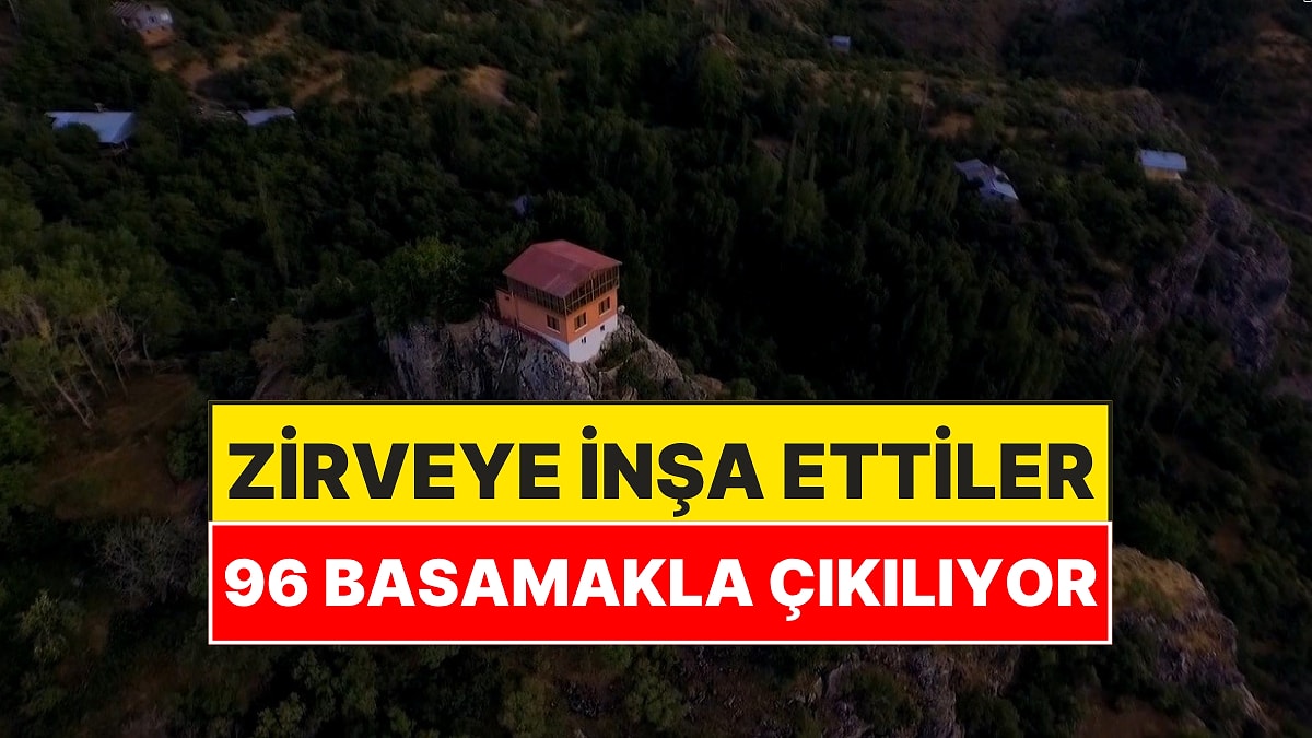 Kayalığın Zirvesine İnşa Ettiler: 96 Basamakla Çıkılan Ev Satışa Çıktı