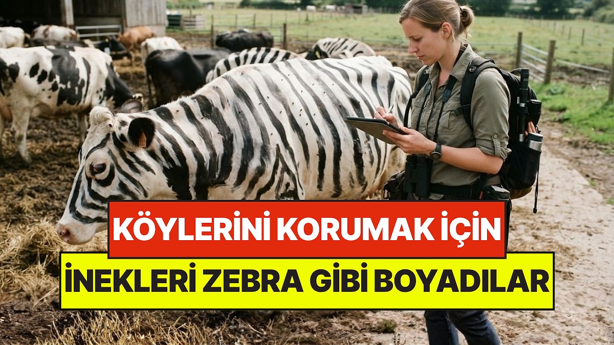 İnekleri Tek Tek Boyadılar: Köylerine Musallat Olan Beladan Kurtulmaya Çalışıyorlar