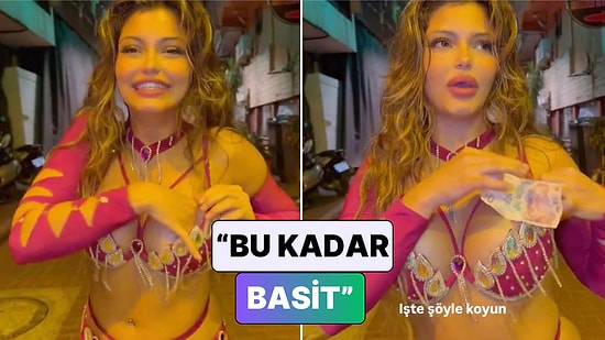 Bir Oryantal Dansçısı Geçtiğimiz Günlerde "Para Takma Adabı" Anlatan Meslektaşına Gönderme Yaptı