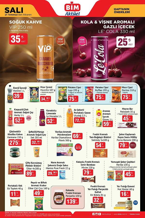 Vip Soğuk Kahve Çeşitleri 250 ml 35 TL