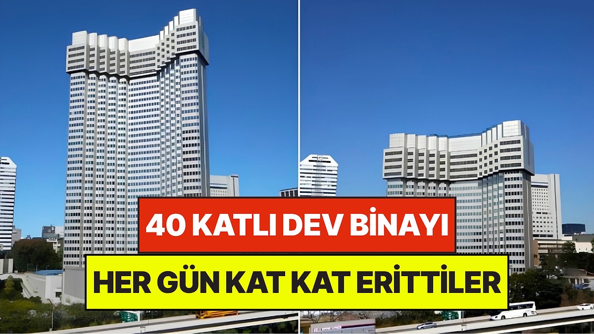 40 Katlı Dev Binayı Santim Santim Erittiler: Her Gün Bir Katı Sessizce Silindi