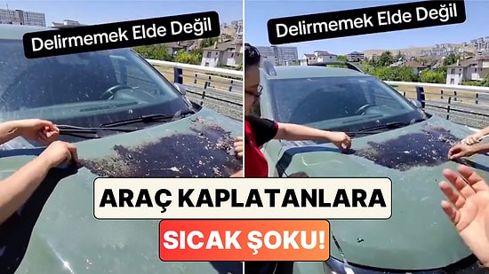 Araç Kaplatanlar Şokta: Yaptırdığı Kaplama Sıcaktan Eriyen Adam Arabasının Geldiği Hali Paylaştı