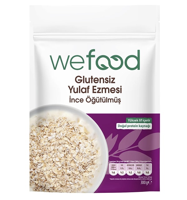 Wefood ince öğütülmüş glutensiz yulaf ezmesi %40 indirime ek net %10 ''onedio'' kodu kolaylığıyla yayında!