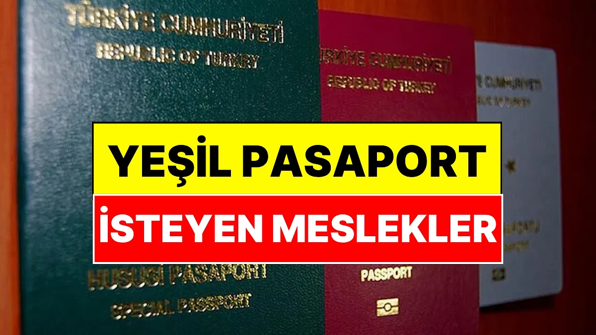 Yeşil Pasaport İsteyen Meslek Gruplarının Sayısı 6'ya Çıktı