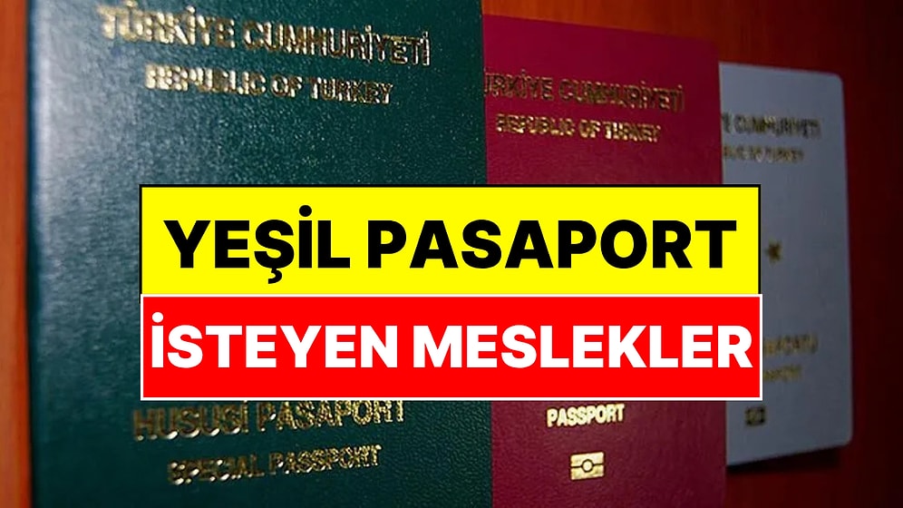 Yeşil Pasaport İsteyen Meslek Gruplarının Sayısı 6'ya Çıktı