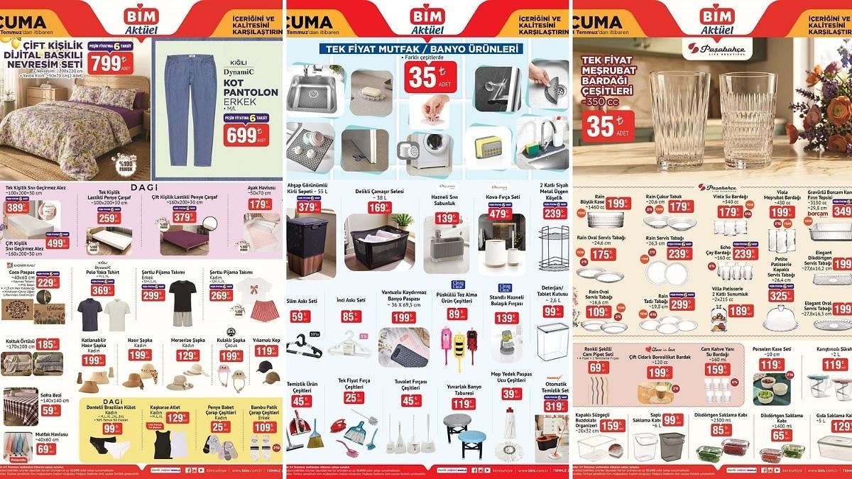 BİM'e Banyo Ürünleri Geliyor! 24 Temmuz 2026 BİM Aktüel Kataloğu