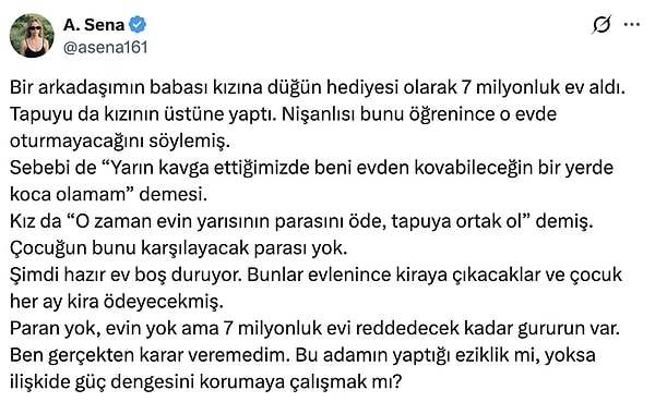 Bir X kullanıcısı, arkadaşının başından geçen olayı anlattı.