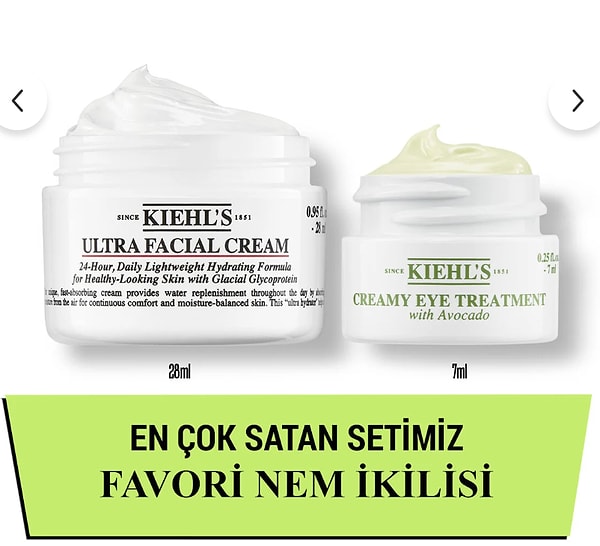 Kiehl's favori nem ikilisi bakım seti ''KIEHLS10'' koduyla sepette %10 indirimle 2.190,00 TL yerine net 1.774,00 TL!