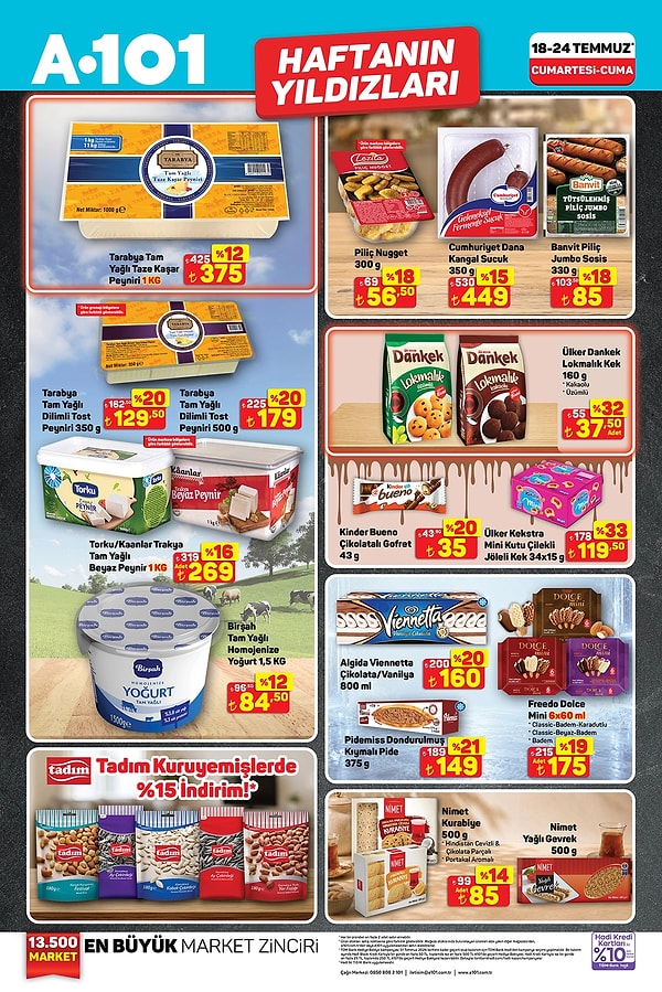 Tarabya Tam Yağlı Taze Kaşar Peyniri 1 KG 375 TL