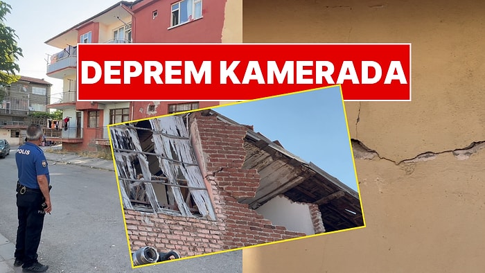 Malatya'da Korkutan Deprem! Deprem Anı Güvenlik Kameralarına Yansıdı