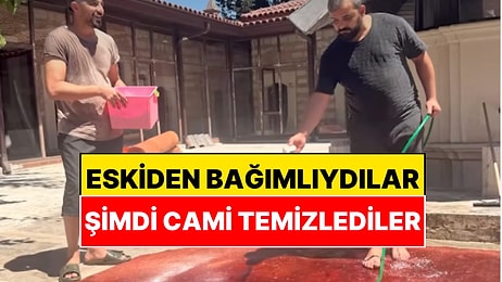 Eski Bağımlılar Namaz Kıldıkları Caminin Halılarını Yıkadı