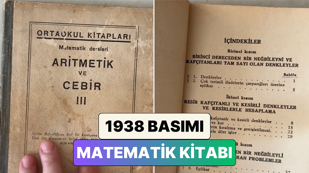 Hesap Makinesi Yokken Logaritma Öğreniyorlardı! Bir Öğretmen 1938 Basımı Bir Matematik Kitabını İnceledi