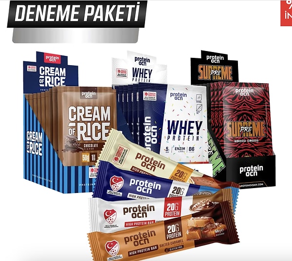 Protein Ocean deneme paketi 1.307,00 TL yerine 999,00 TL'ye ek sepette %10 ''onedio'' kodu fırsatıyla yayında!
