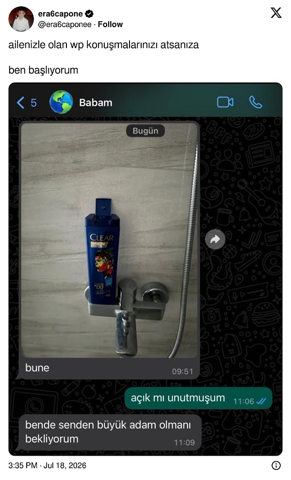 İlk paylaşım böyleydi.