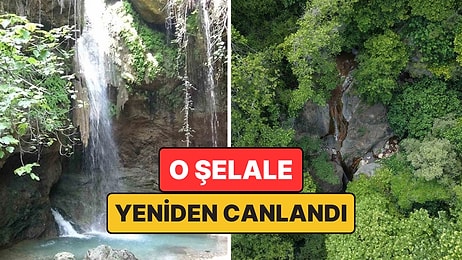 Ormanın İçindeki Saklı Şelale Bu Yıl Yağışlarla Yeniden Coştu