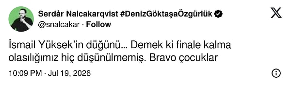 Sadece tahmin...