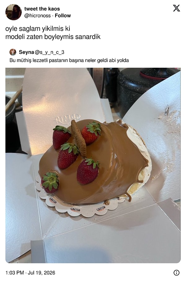Çökeceksen de böyle çök.