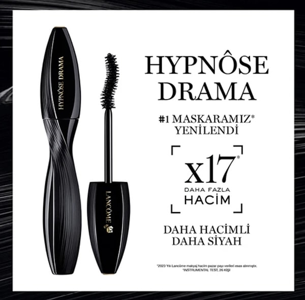 Lancome Hypnôse Drama maskara Temmuz ayına özel fırsatla 2.212,50 TL yerine net 1.450 TL!