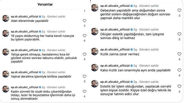 Doktorun yorumlara detayları yazması öfkeyi iyice arttırdı.