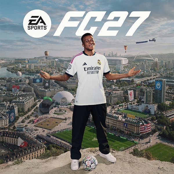 EA SPORTS FC 27’nin kapak görselinde Real Madrid’in Fransız yıldızı Kylian Mbappe yer aldı.