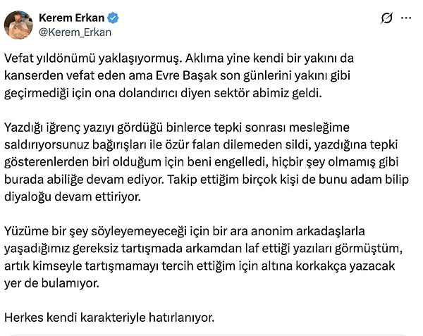 Sosyal medyada paylaşım yapan bir kullanıcı, o dönemde yaşanan duyarsızlığı şu ifadelerle eleştirdi: