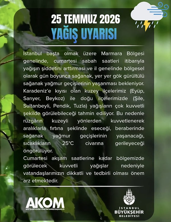 Uzun süredir mevsim normallerinde seyreden hava durumu, yerini serin ve yağışlı bir sisteme bırakmaya hazırlanıyor.