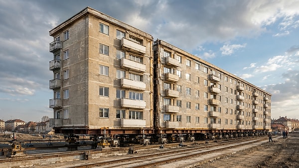 Cadde projesinin önünde 100 metrelik apartman kaldı